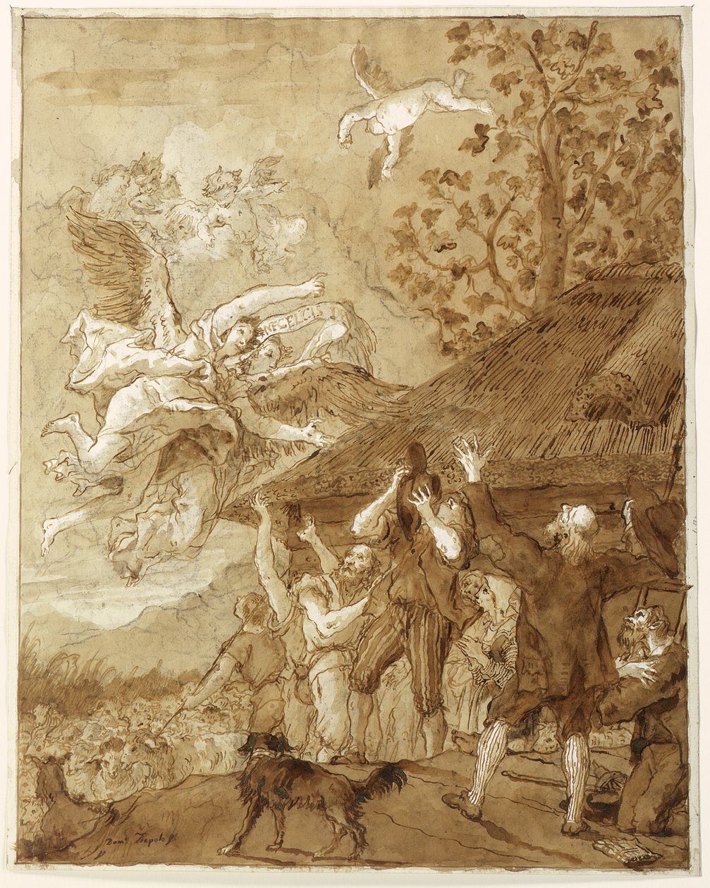 A Anunciação dos Pastores de Giovanni Domenico Tiepolo
