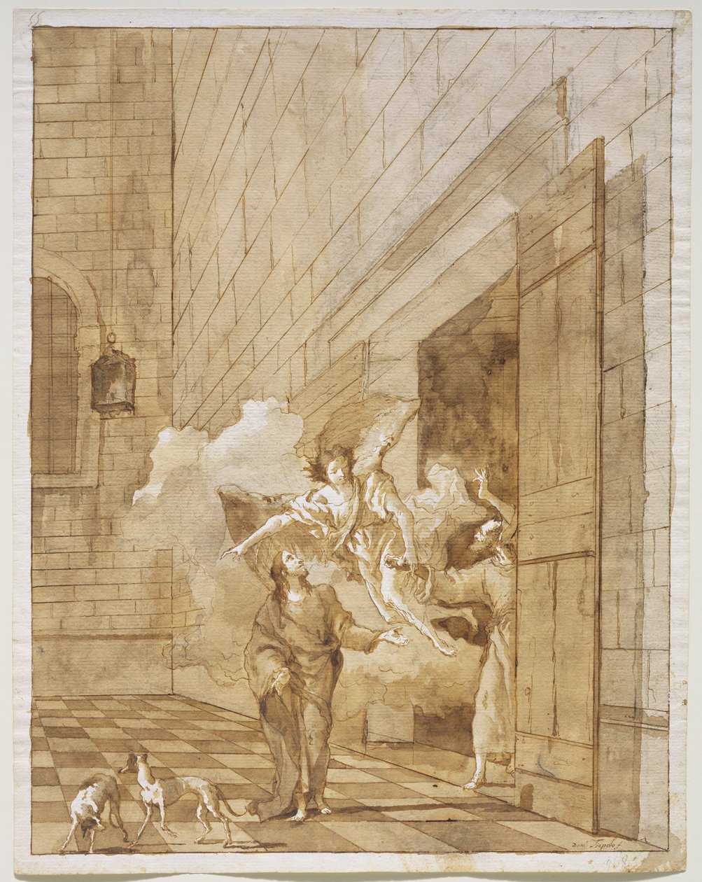 A libertação de São Pedro e São João da prisão, c.1770 de Giovanni Domenico Tiepolo