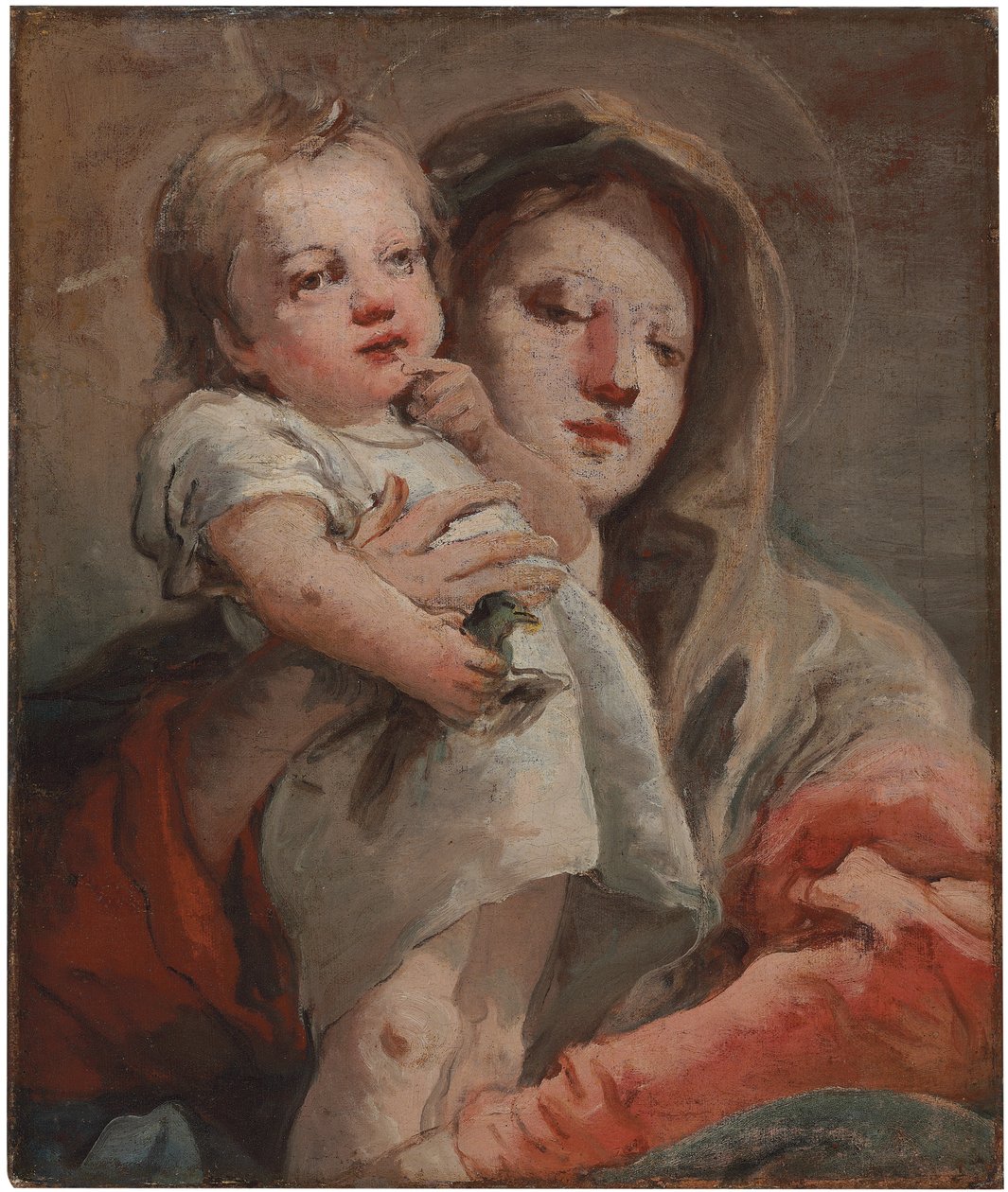 A Madonna e o Menino com Pintassilgo de Giovanni Domenico Tiepolo