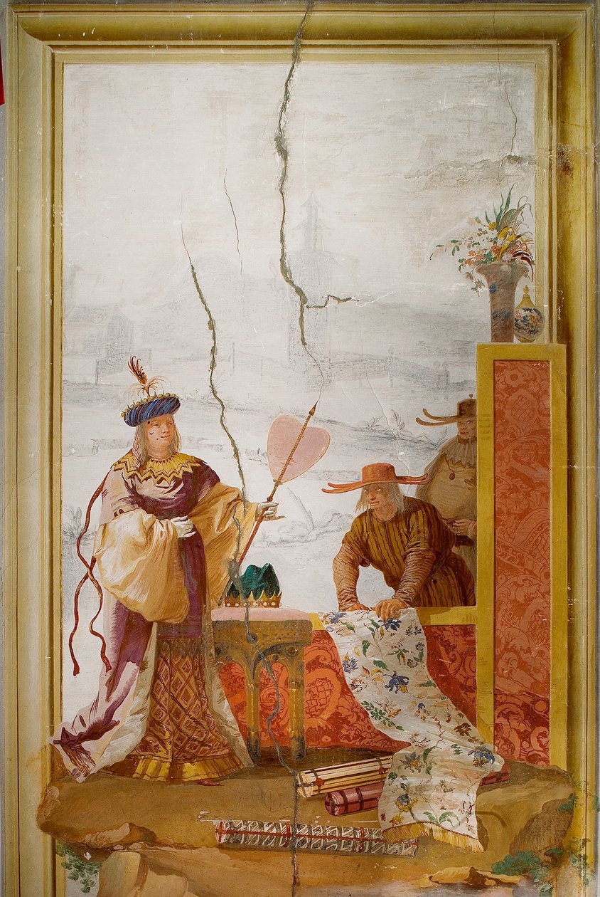 O comerciante têxtil, da sala chinesa na Foresteria, 1757 de Giovanni Domenico Tiepolo