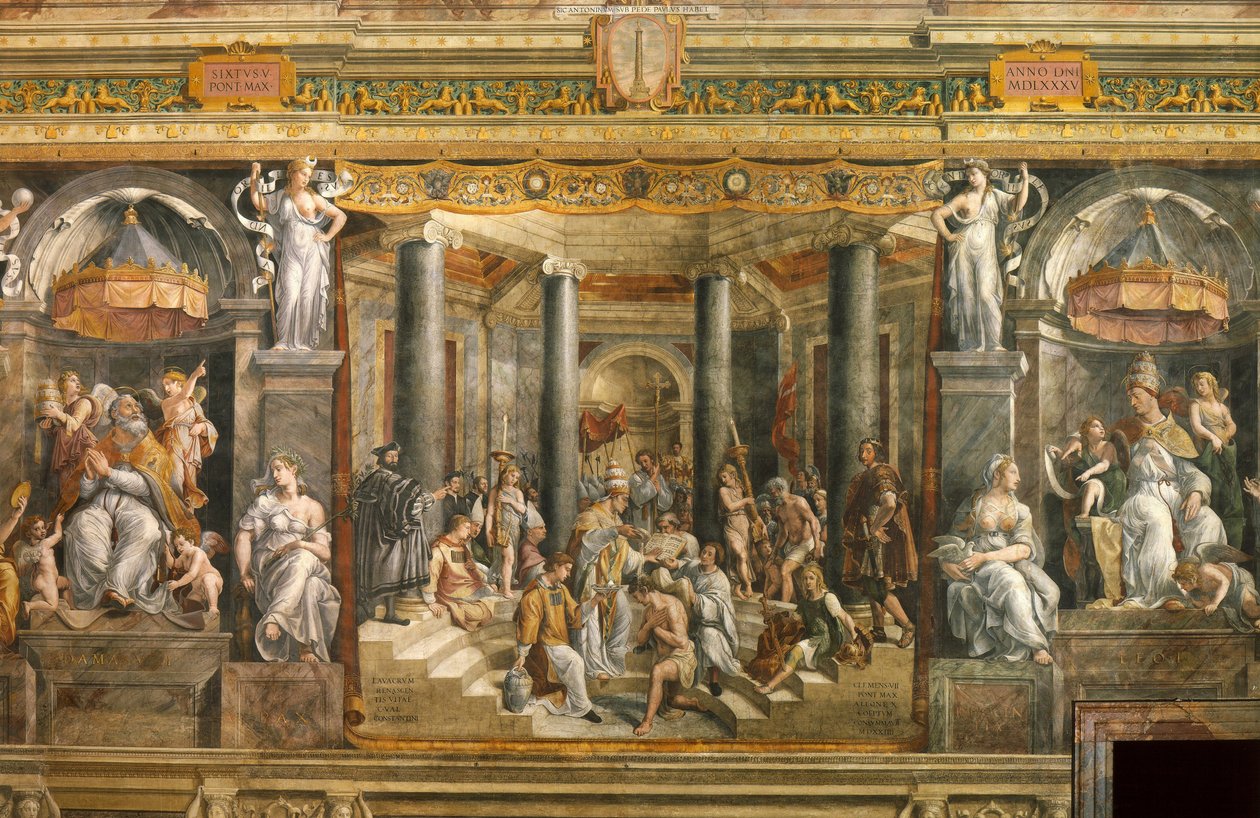 Batismo de Constantino de Gianfrancesco Penni