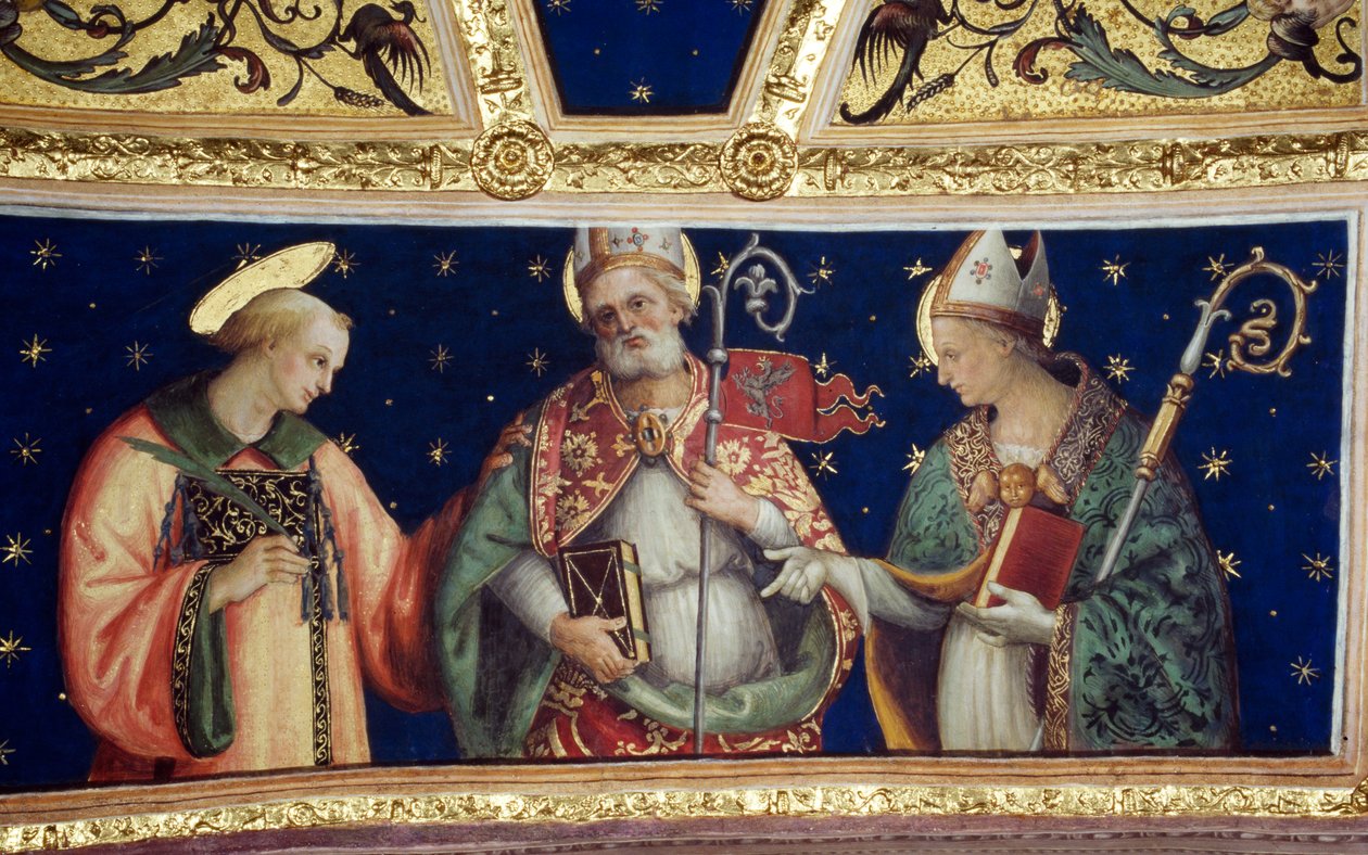 São Tiago Menor, São Filipe e São Tomás, detalhe de Giannicola di Paolo