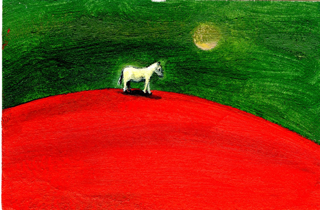 Noite Verde, 2004, (óleo e gesso no papel) de Gigi Sudbury