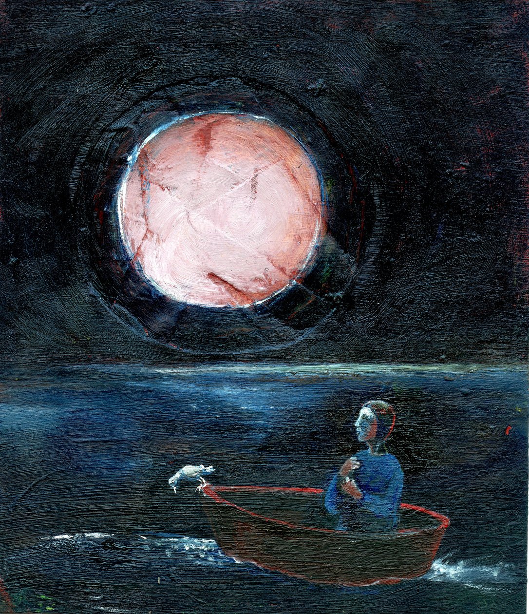 Night Bird, 2004, (óleo sobre papel) de Gigi Sudbury