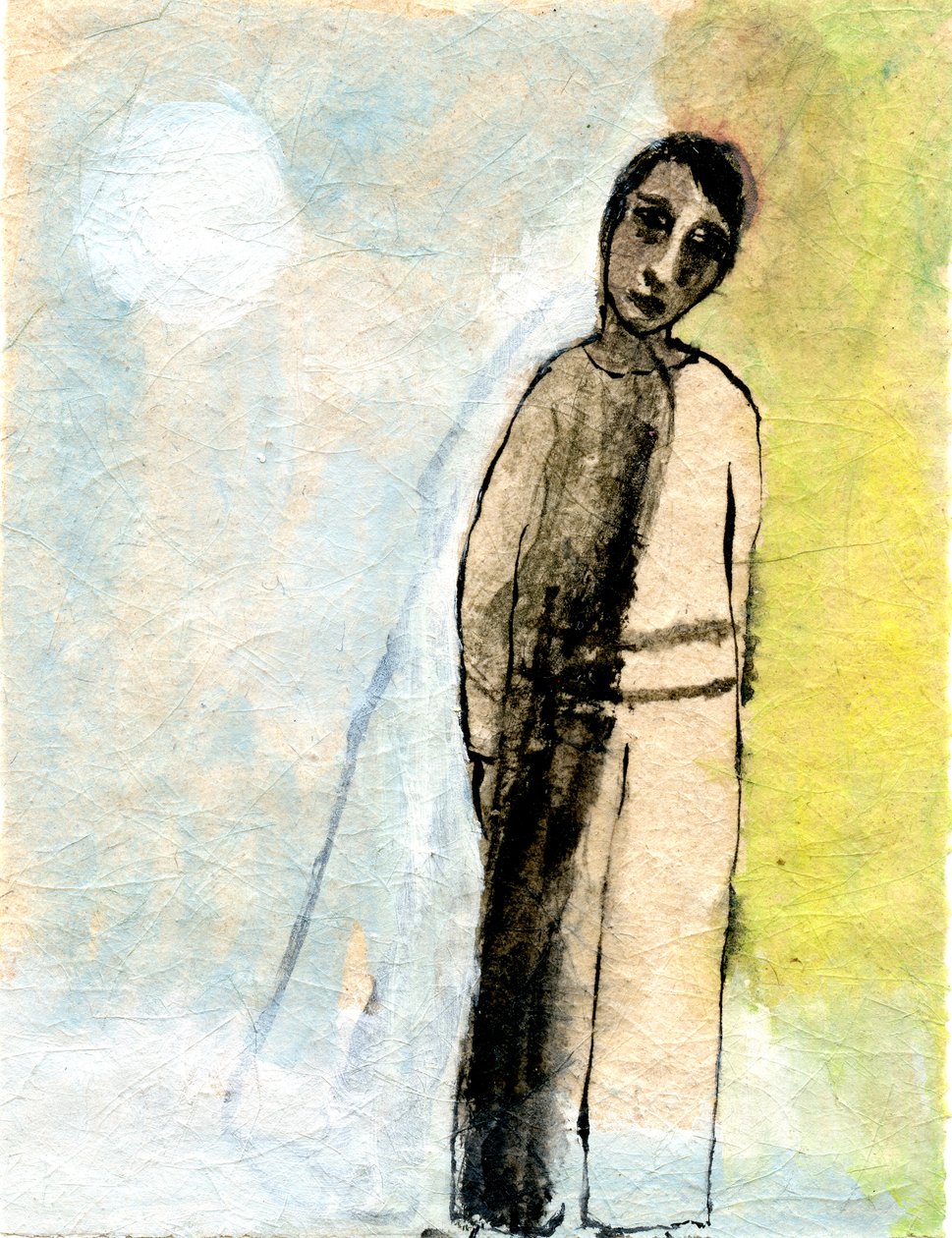 Sombra, 2005, (óleo sobre papel) de Gigi Sudbury
