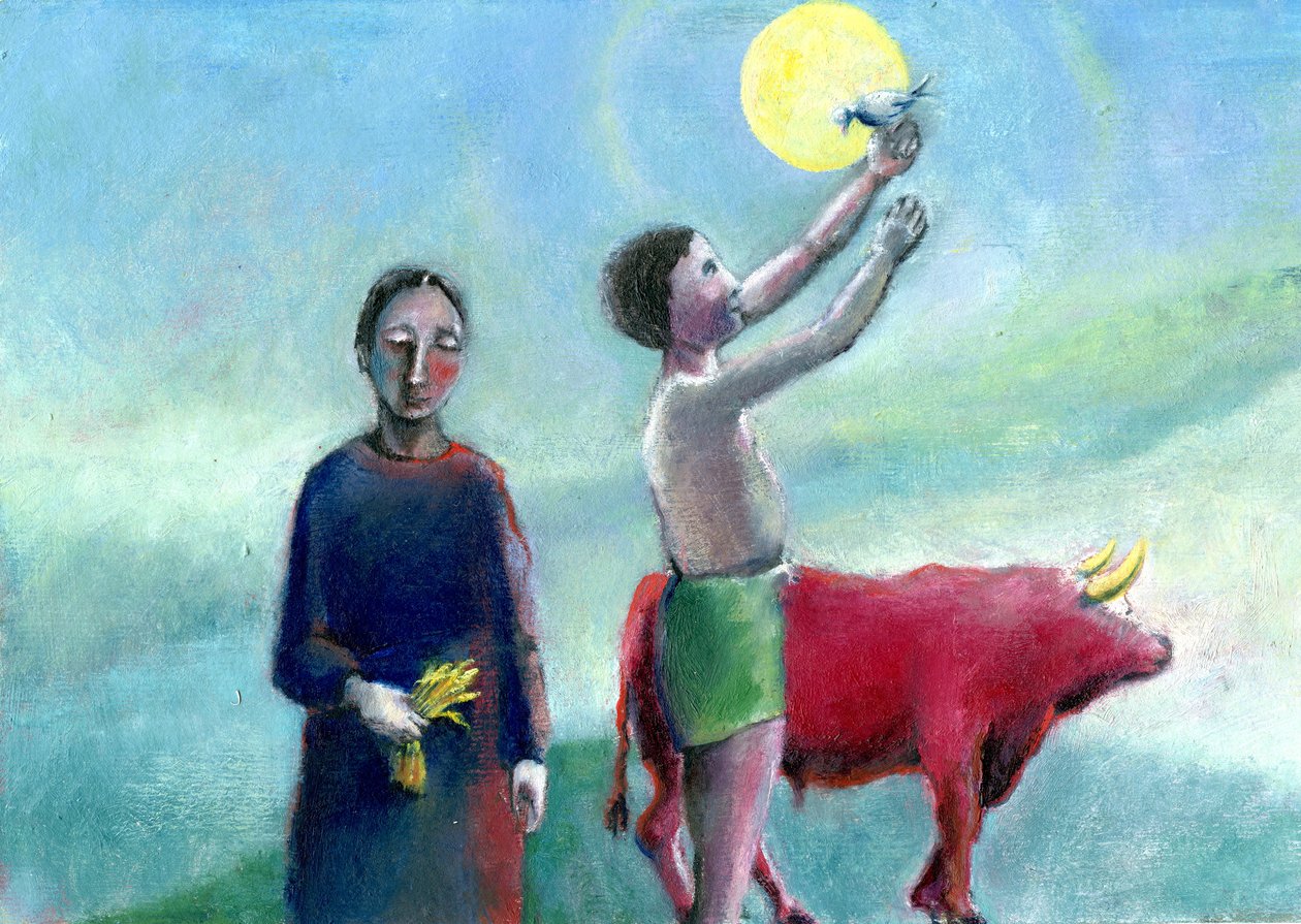 Uma boa colheita, 2004, (óleo sobre papel) de Gigi Sudbury
