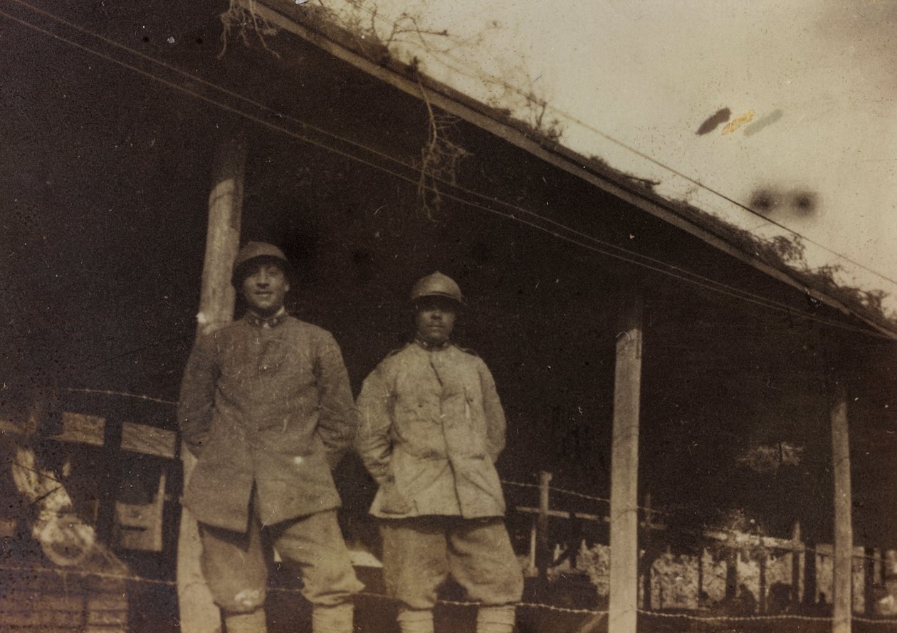 Álbum "Fotos da Segunda Guerra": Soldados italianos em Val Chiusone para Podsenica, 09/1917 (foto a p/b) de Gigliucci Gigliucci