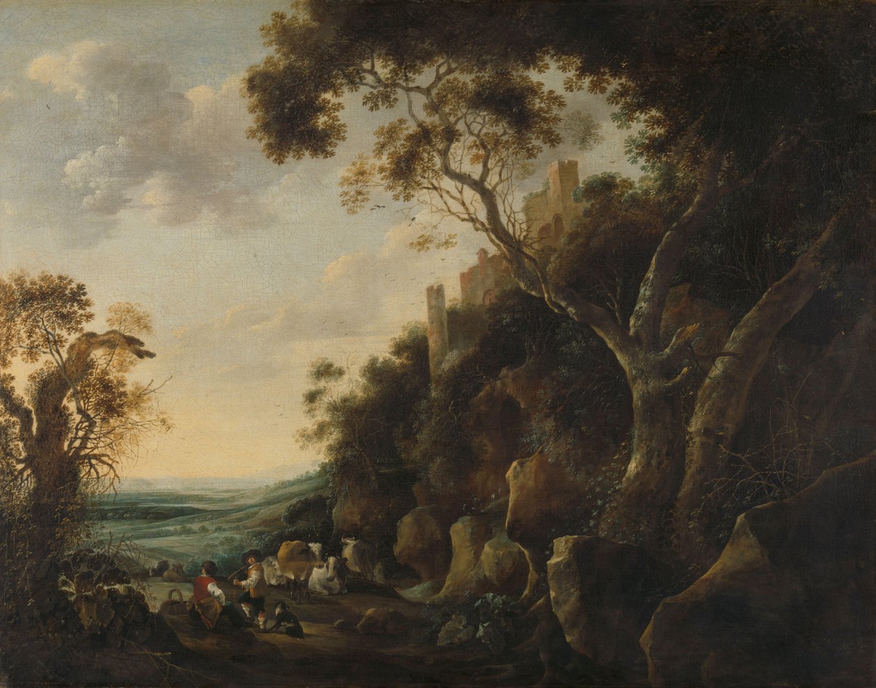 Paisagem com pastores de Gijsbert Gillisz de Hondecoeter