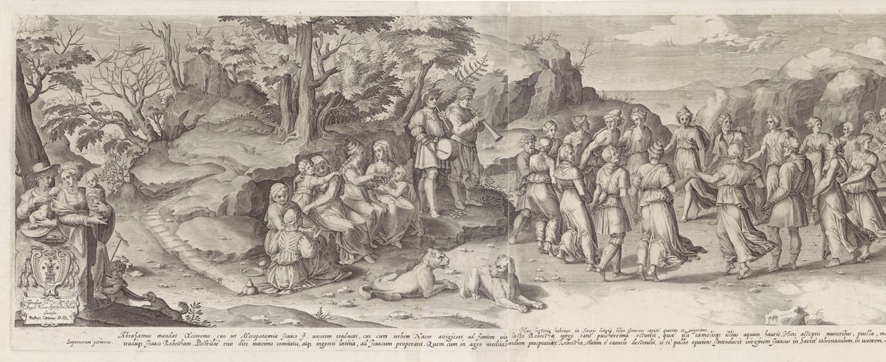 Casamento de Isaque e Rebeca de Gijsbert Van Veen