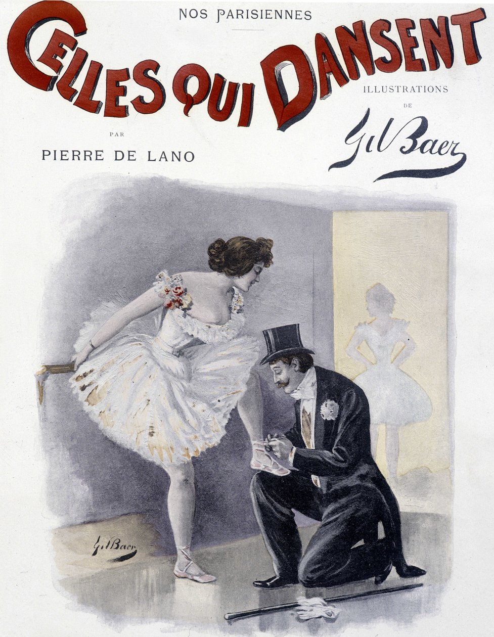 Dancer - ill. by Gil baer, in "Celles qui danse" de Pierre de Lano, final do século XIX de Gil  Baer