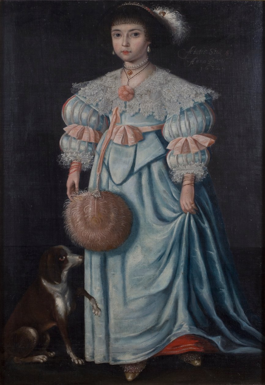 Retrato de uma menina, 8 de idade de 1632 de Gilbert Jackson
