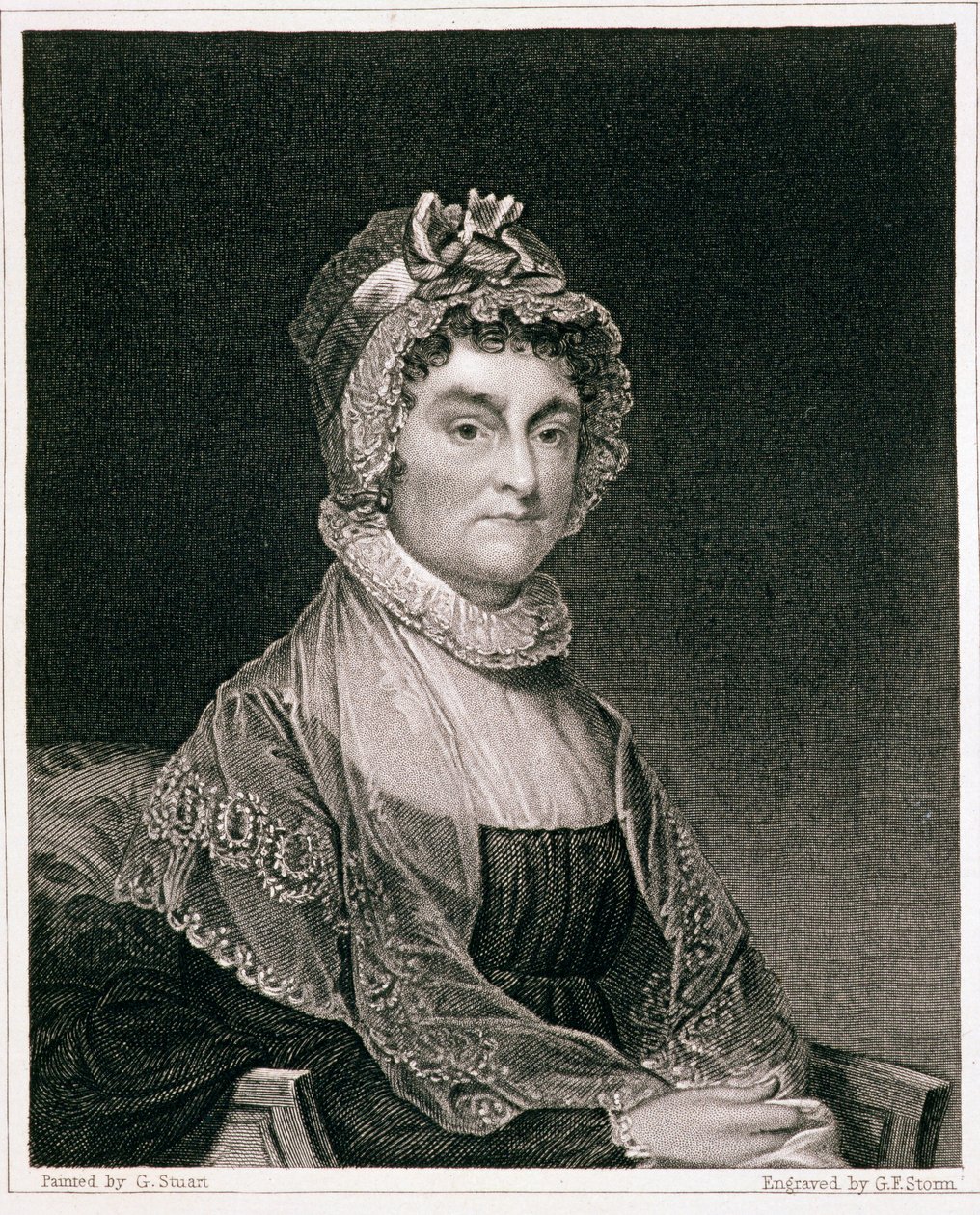 Abigail Adams, gravado por GF Storm (fl.c.1834) de Gilbert Stuart