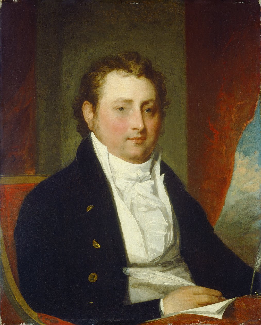 Edward Stow, c.1803 (óleo sobre madeira) de Gilbert Stuart