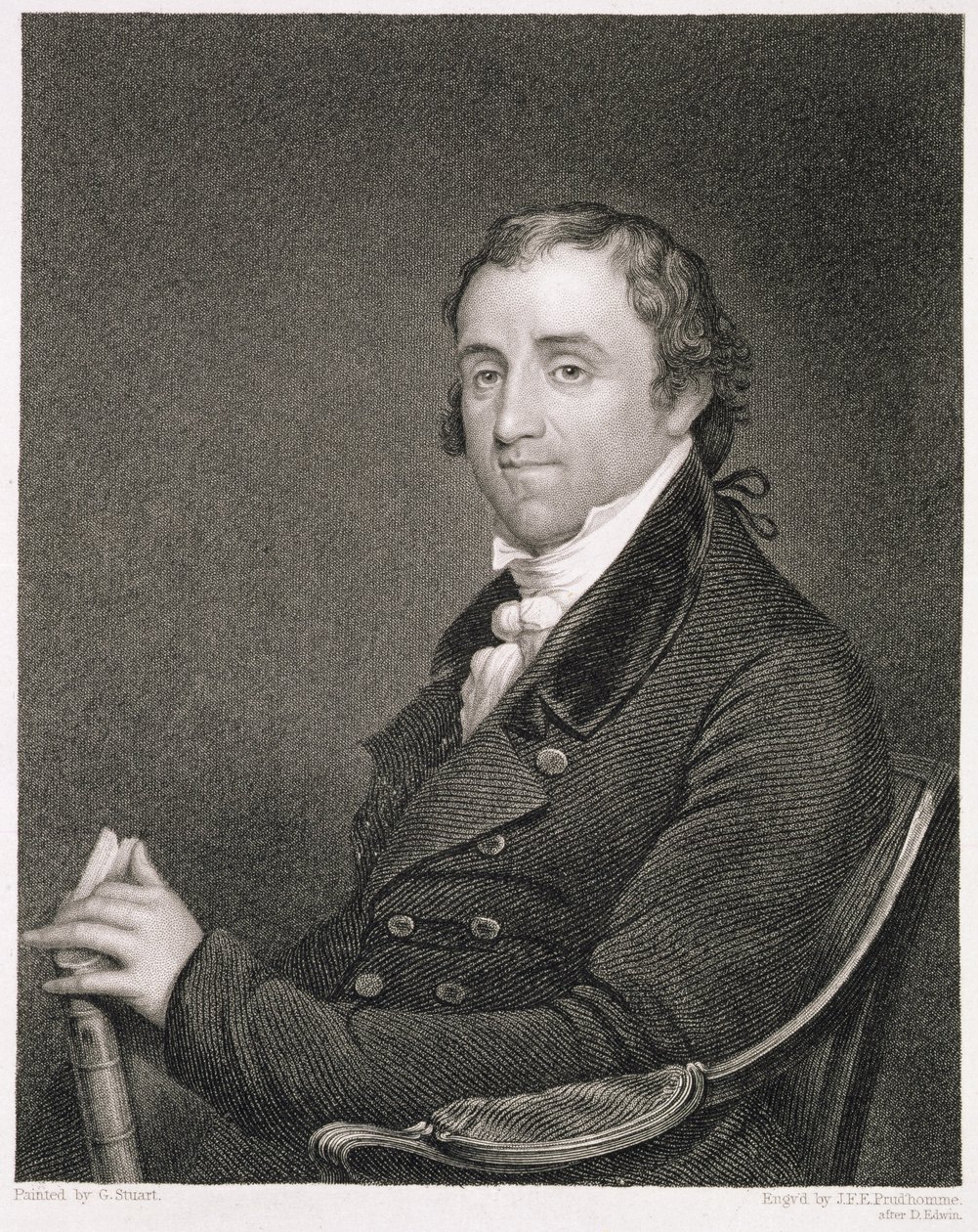 Fisher Ames, gravado por John Francis Eugene Prud&39;Homme (1800-92), após uma cópia do original por David Edwin (1776-1841) de Gilbert Stuart