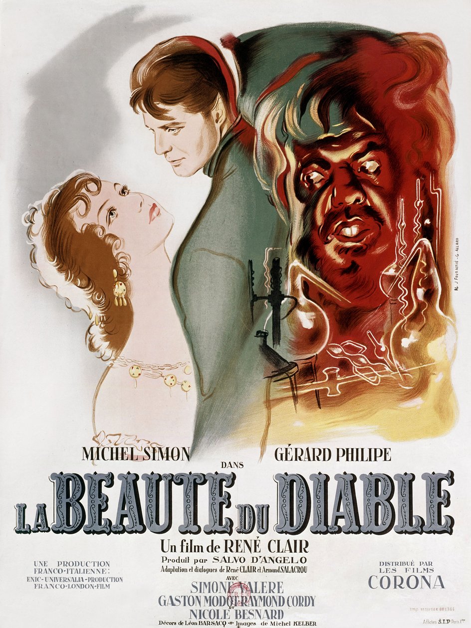 La beaute du diable (A Bela e o Diabo) 1950 (cartaz) de Gilbert (active 1949 1968) Allard