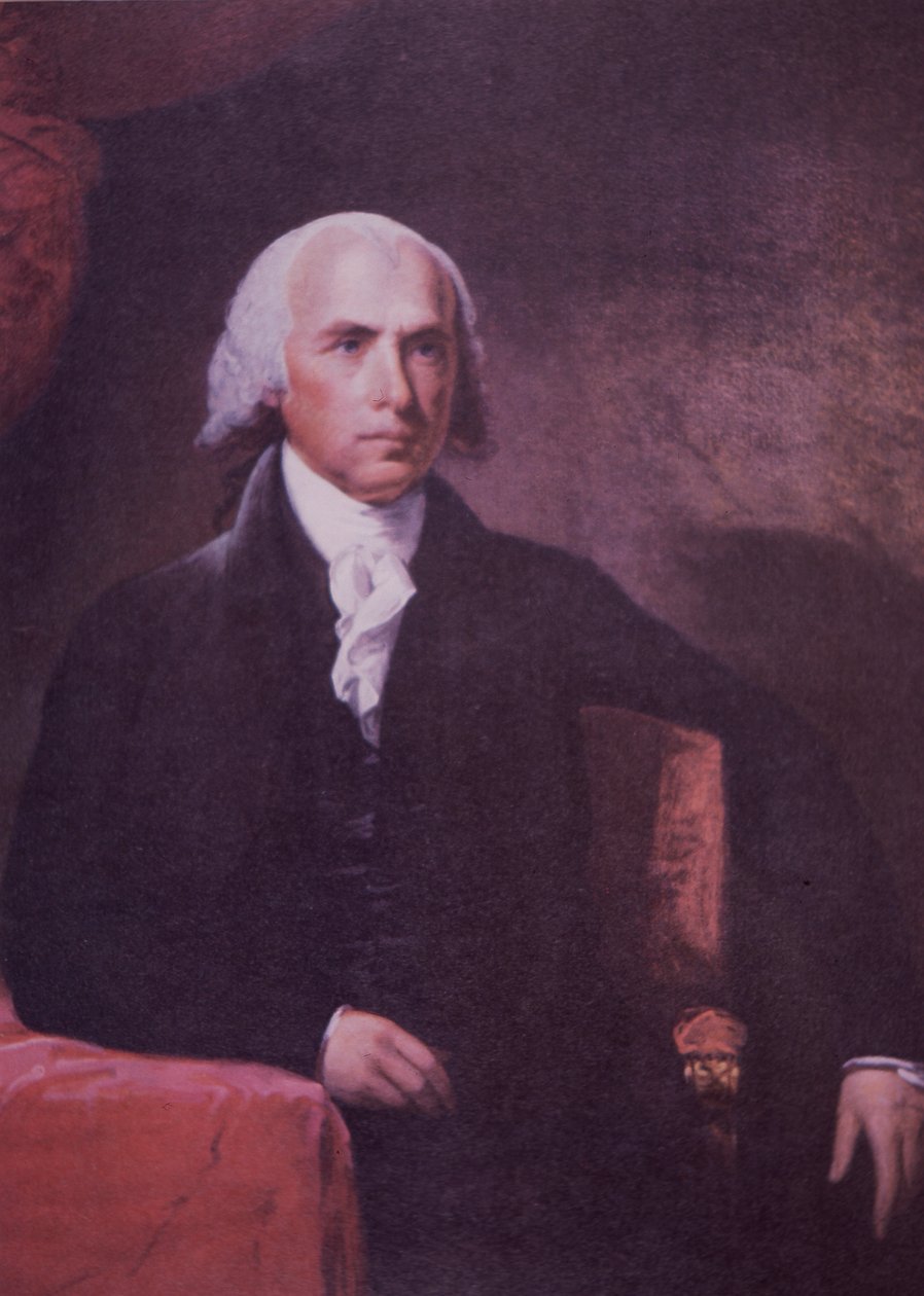 James Madison (cor litho) de Gilbert (after) Stuart