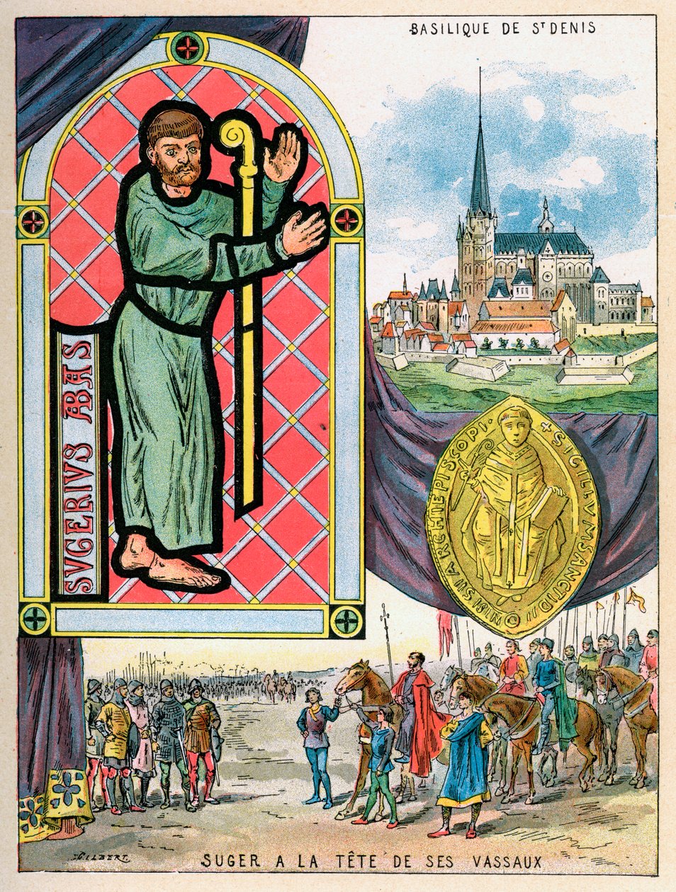 Abade Suger, abade-estadistas franceses, 1898 de Gilbert