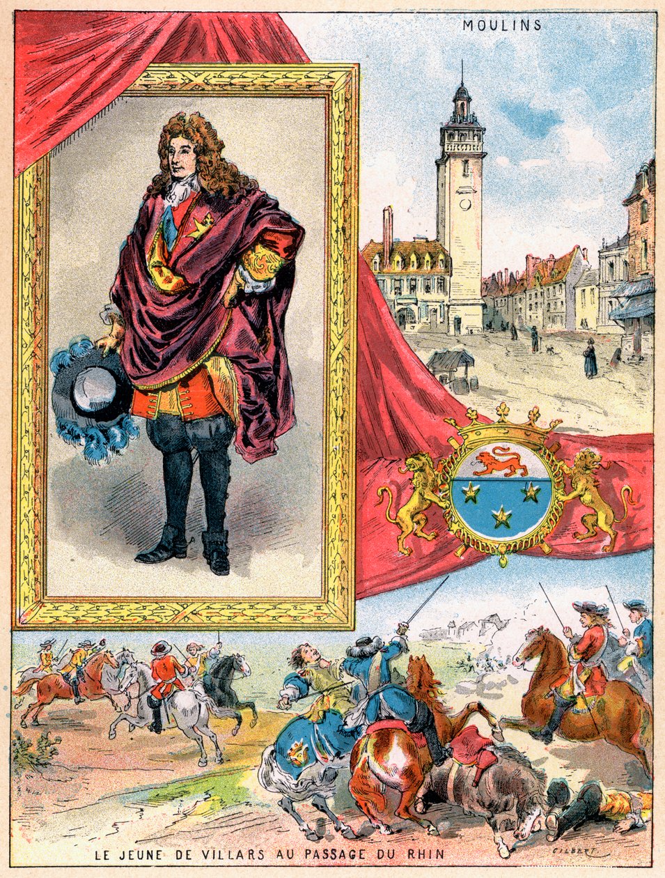Claude Louis Hector de Villars, comandante militar francês, 1898 de Gilbert