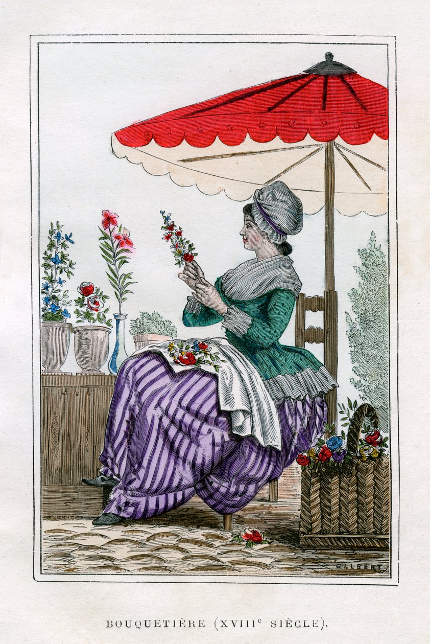 Vendedor de flores, século XVIII 1882-1884. de Gilbert