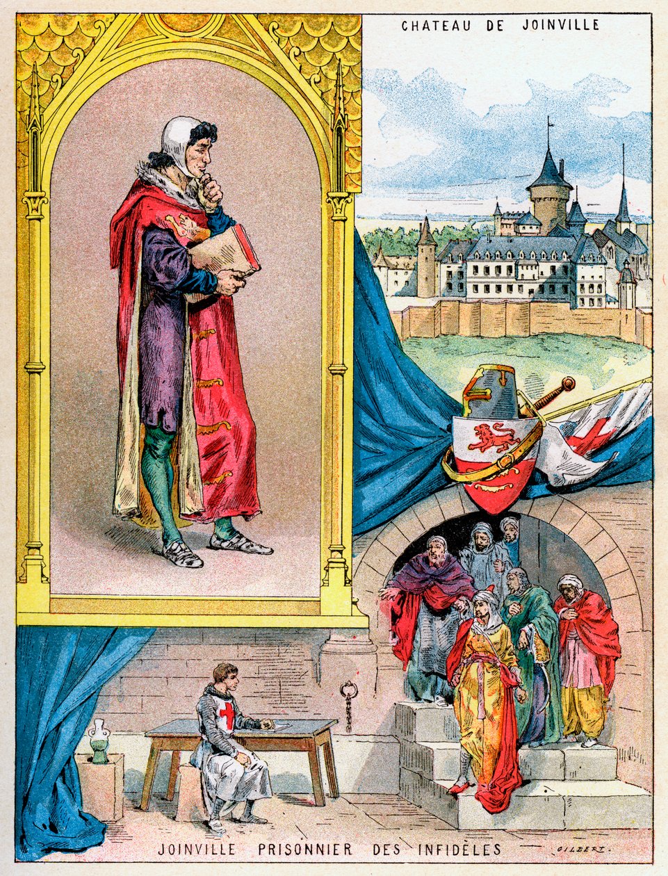 Jean de Joinville, cronista da França medieval, 1898 de Gilbert
