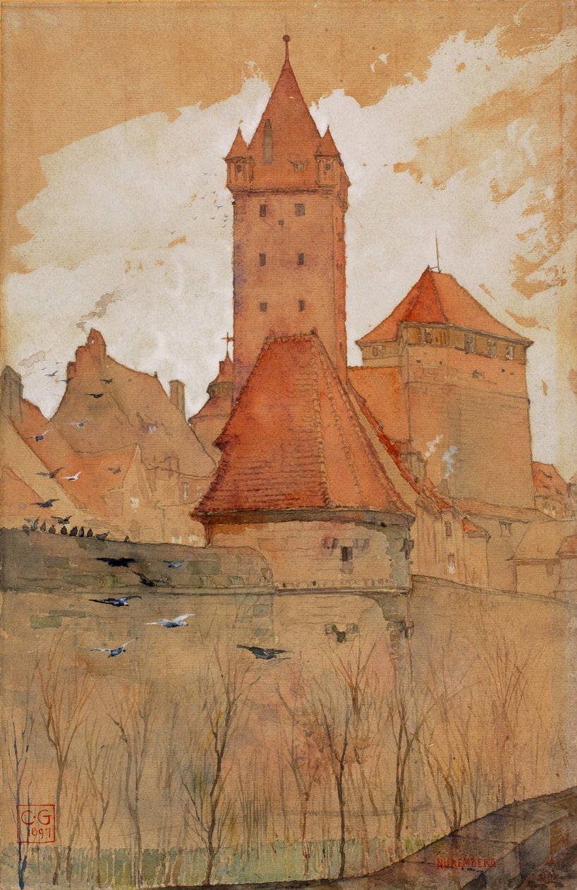 Torres da Muralha da Cidade, Nuremberga de Gilbert Cass