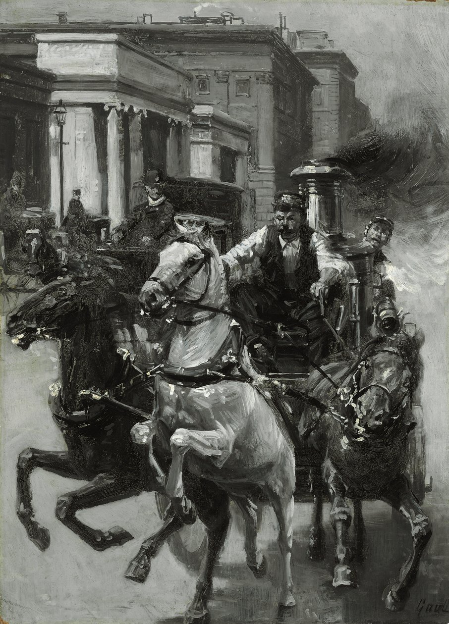 Arremetida ao fogo, c.1900 de Gilbert Gaul