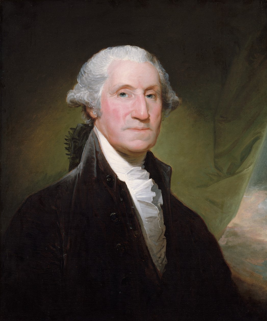 George Washington, iniciado em 1795. de Gilbert Stuart