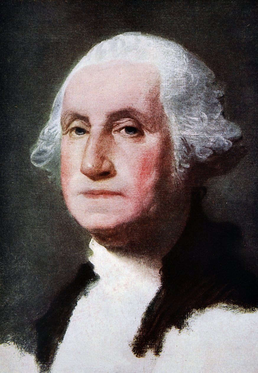 George Washington, reproduzido em "The Outline of History: sendo uma história simples da vida e da humanidade" por HG Wells, Londres de Gilbert Stuart