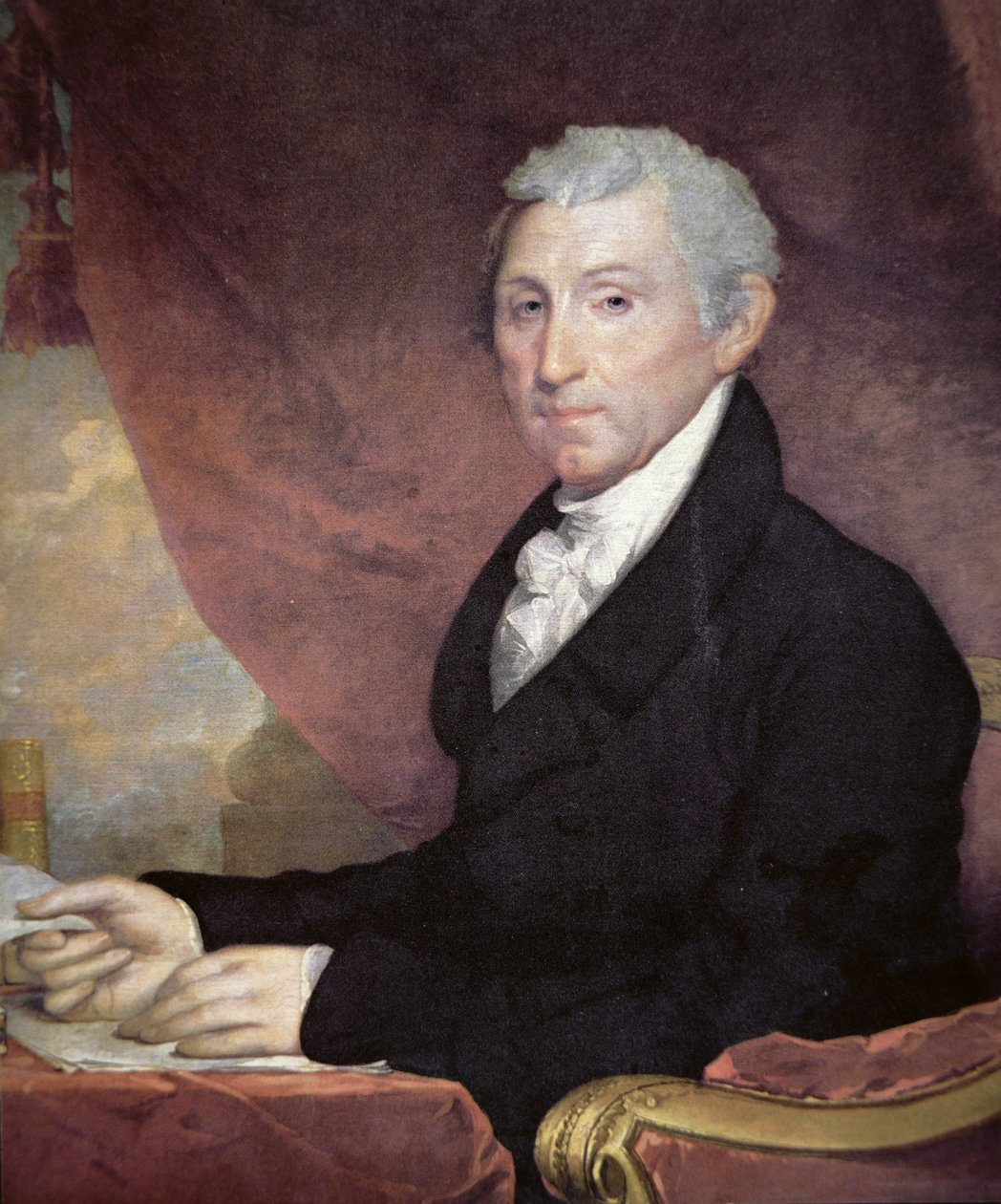 James Monroe (1758-1831) (cor litho) de Gilbert Stuart