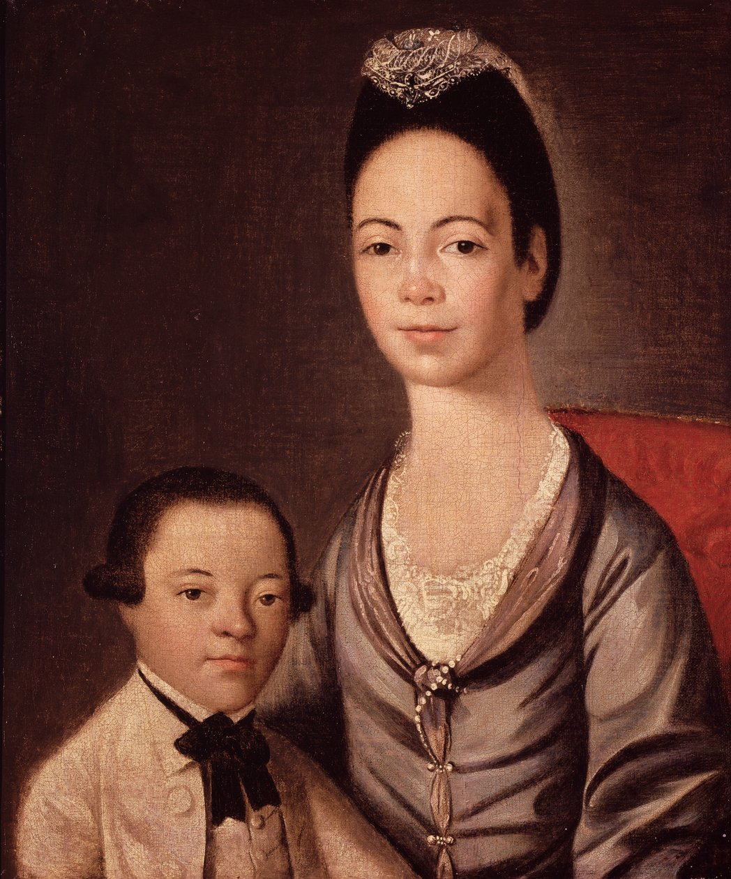 Sra. Aaron Lopez e seu filho, Joshua de Gilbert Stuart