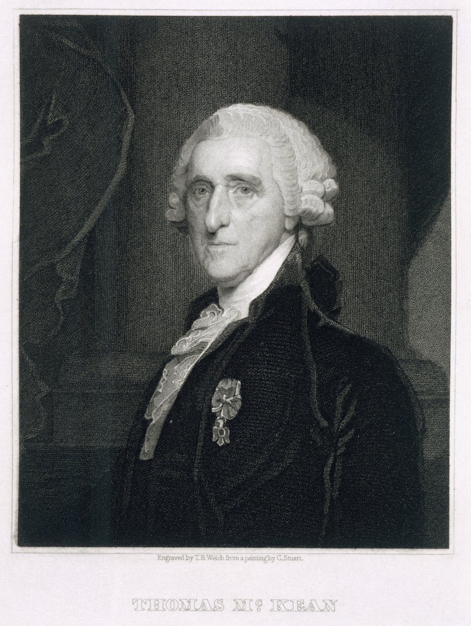 Retrato de Thomas McKean, gravado por Thomas B. Welch (1814-74) de Gilbert Stuart