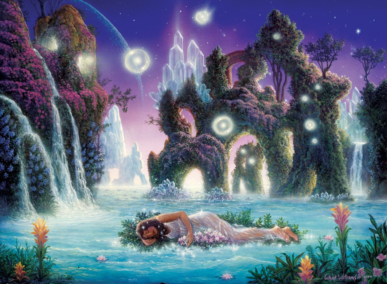 O sonhador, 2000 (acrílico sobre cartão) de Gilbert Williams