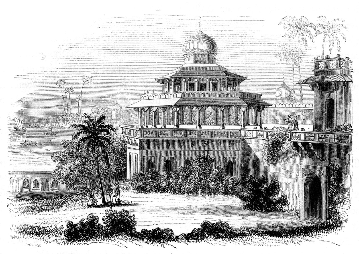 Chalees Satoon, ou o Pavilhão dos Quarenta Pilares, 1847 de Giles