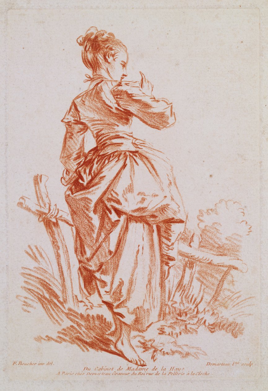 Pastora (gravura após Boucher); de Giles Demarteau