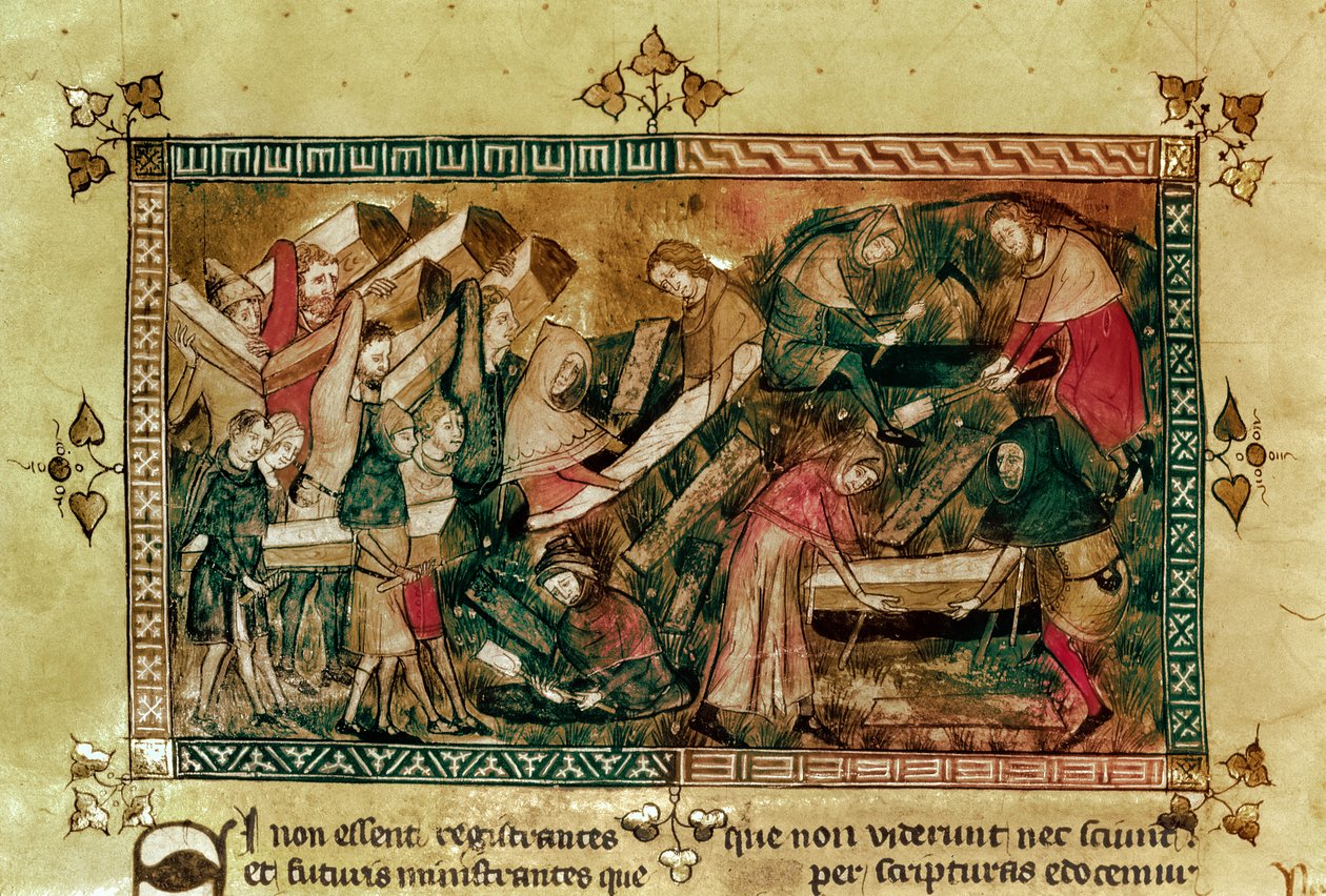 Morte Negra em Tournai, 1349 (ver também 33793) de Gilles Le Muisit