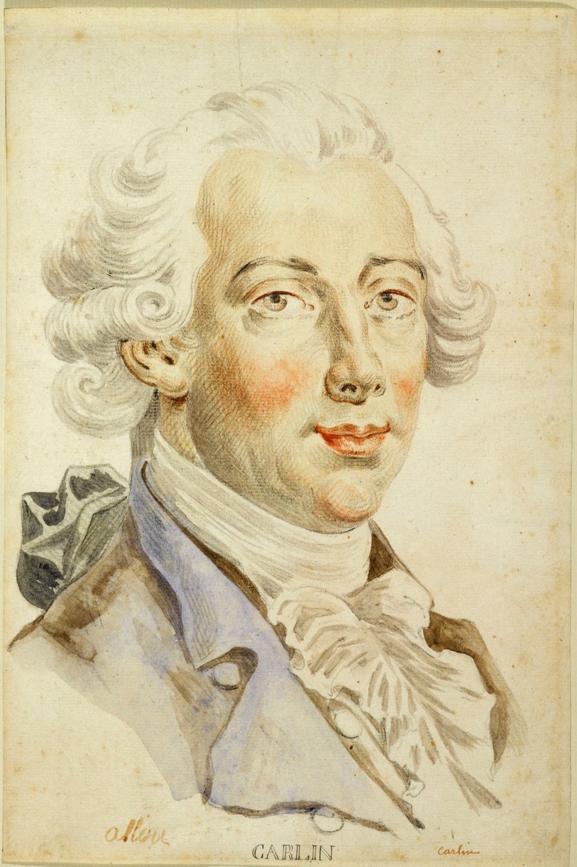 Retrato de Carlo Antonio Bertinazzi 1710-1783, 1740s. de Gilles Allou