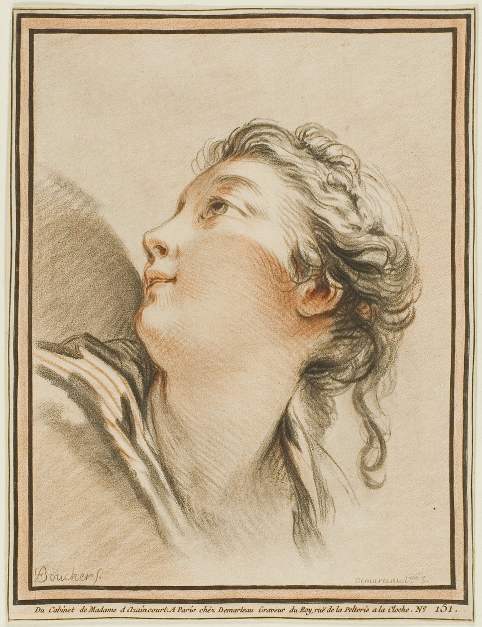 Cabeça de uma mulher de Gilles Demarteau