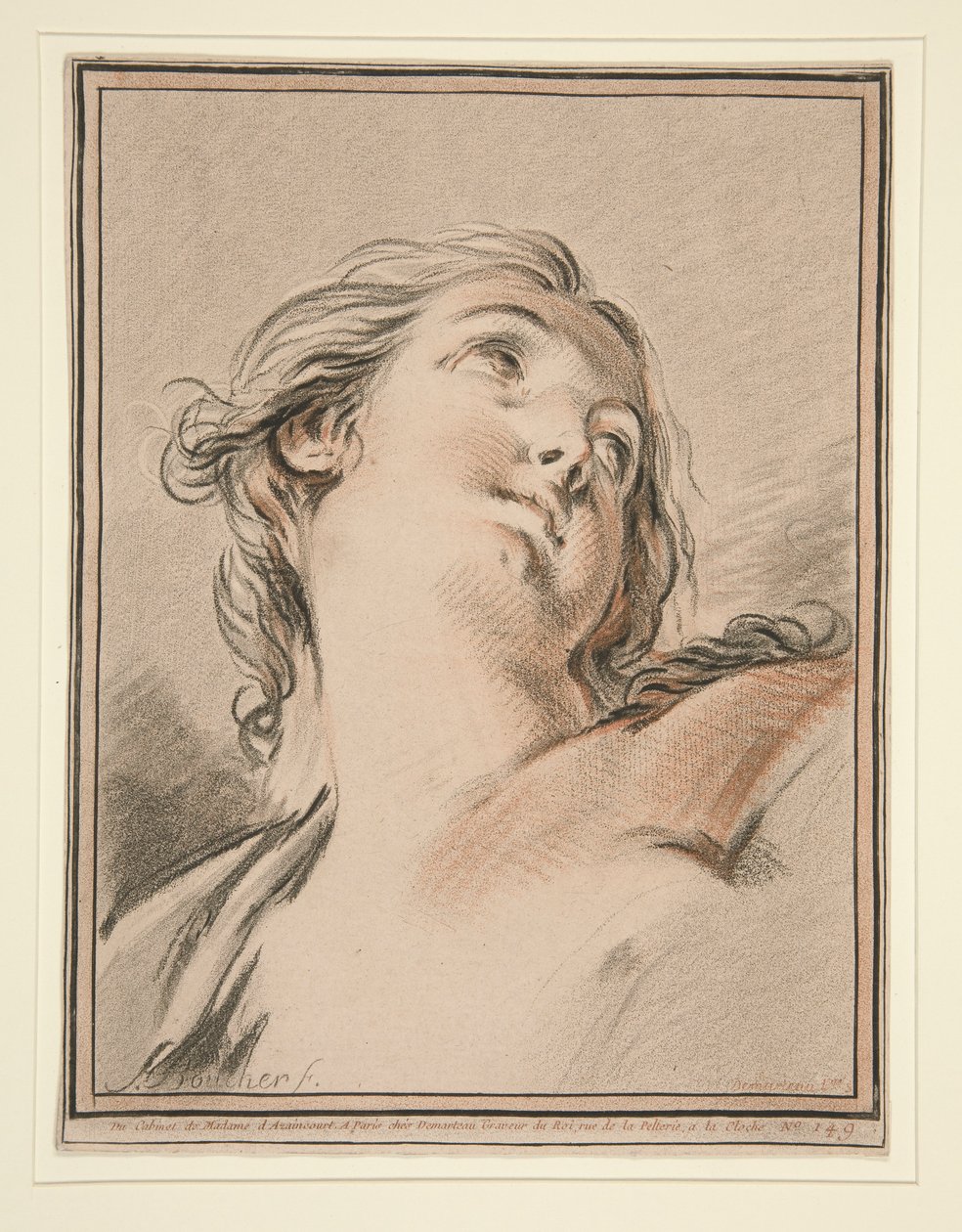 Cabeça de uma mulher de Gilles Demarteau