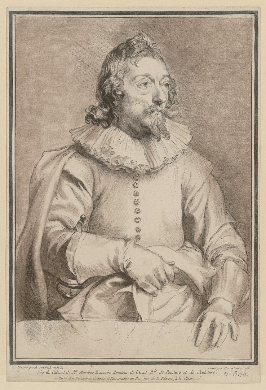 Retrato de Jacomo de Cachiopin de Gilles Demarteau
