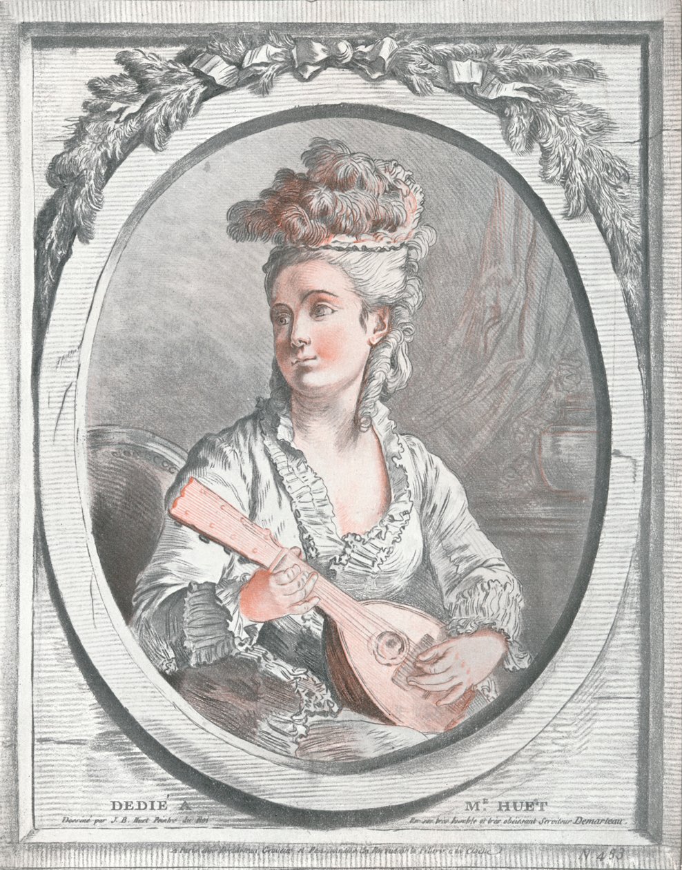Retrato de Madame Huet, século x18 de Gilles Demarteau