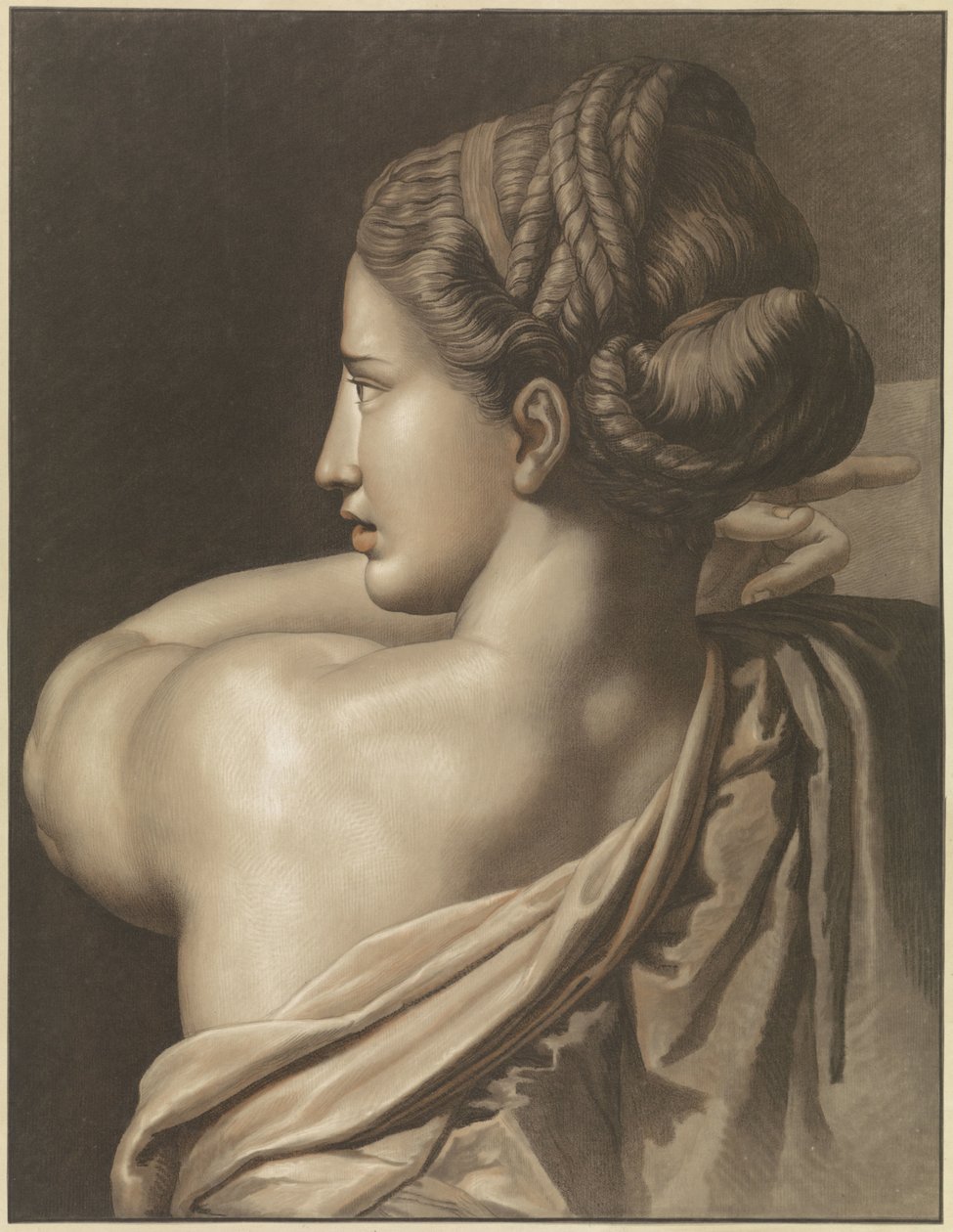 Mulher apontando, vista de trás de Gilles Demarteau