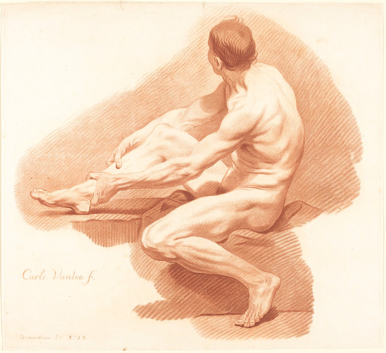 Academia de Gilles Demarteau, the Elder after Carle Van Loo