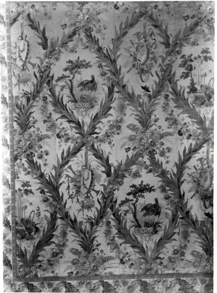 Wallcovering de seda do Empresss Bedroom, 1787 (seda) de Gilles Gaudin