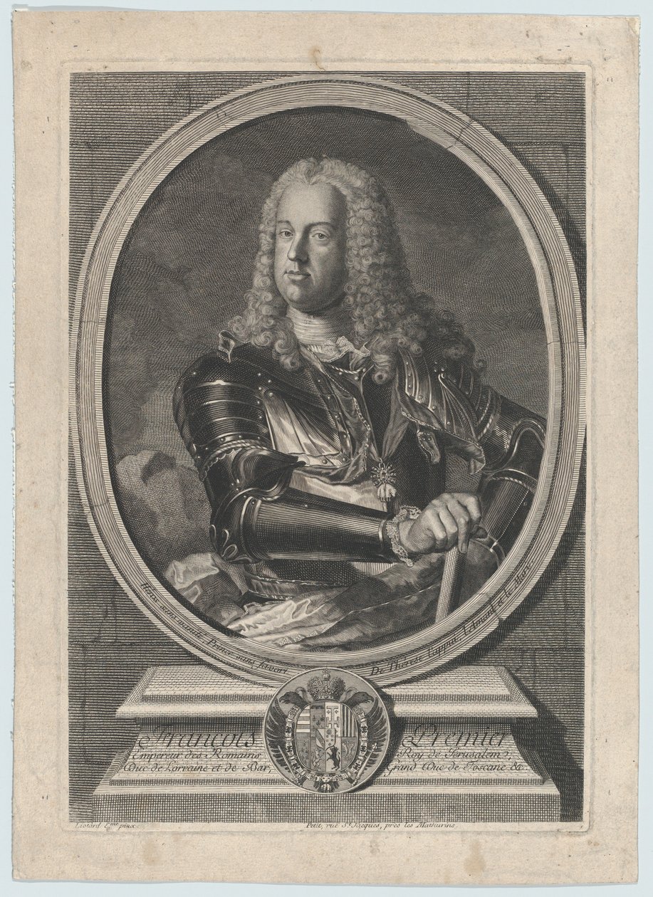 Retrato de Francisco I, c. 1745. de Gilles Jacques Petit