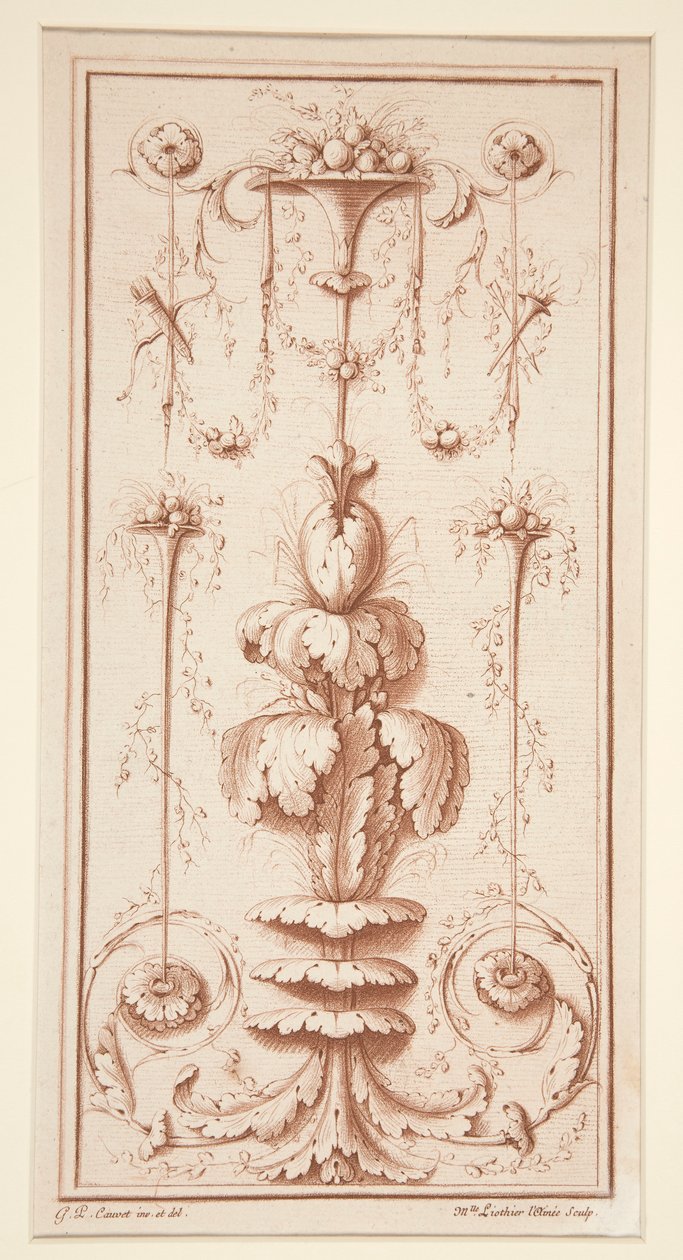 Painel Ornamental do Recueil d de Gilles Paul Cauvet