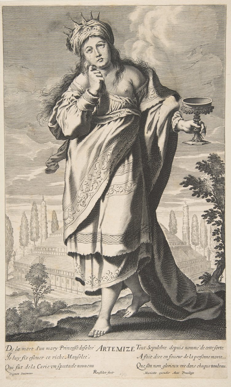 Ártemis, c. 1639-40. Criadores: Gilles Rousselet, Abraham Bosse. de Gilles Rousselet and Abraham Bosse