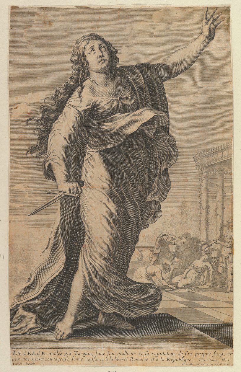 Lucrezia, 1647. Criadores: Gilles Rousselet, Abraham Bosse. de Gilles Rousselet and Abraham Bosse