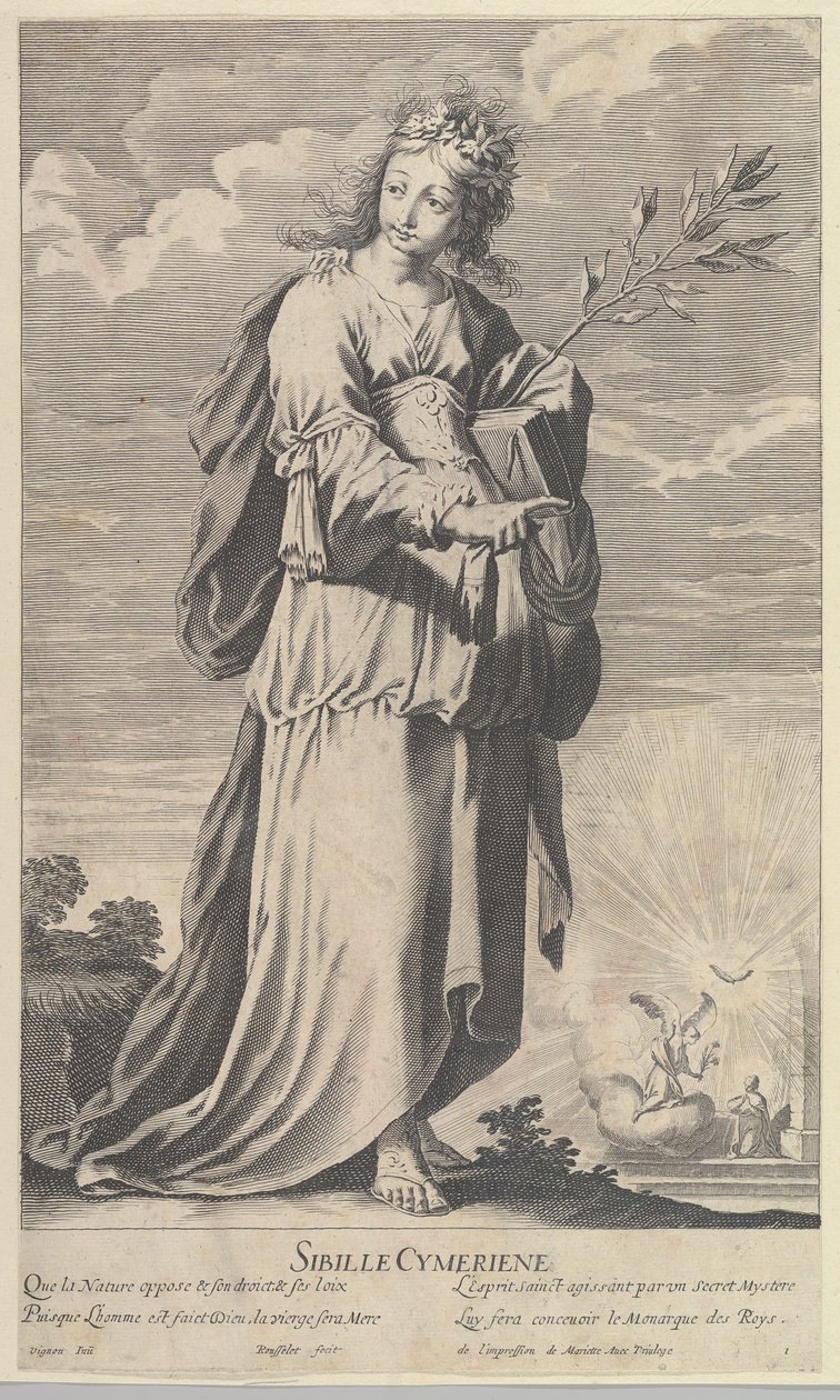 Sibila Ciméria, c. 1635. Criadores: Gilles Rousselet, Abraham Bosse. de Gilles Rousselet and Abraham Bosse