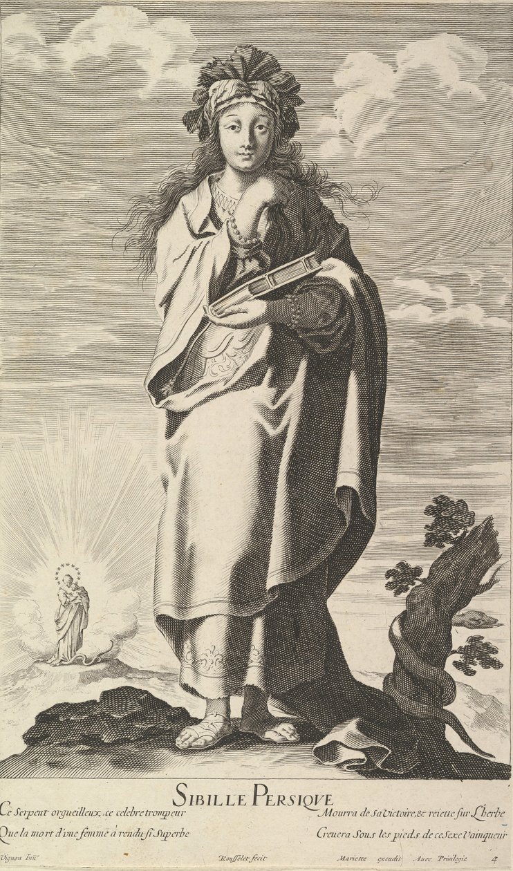 Sibila persa, c. 1635. Criadores: Gilles Rousselet, Abraham Bosse. de Gilles Rousselet and Abraham Bosse