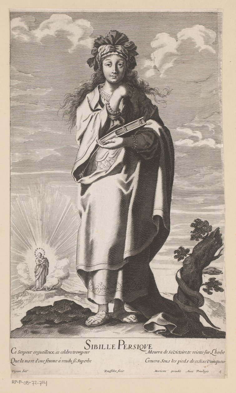 Sibille persa, com Maria com a criança ao fundo
Sibyl Persique (título sobre o objecto)
Sibyls (título da série)
Les Sibylles (título da série) de Gilles Rousselet